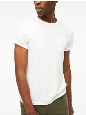 NWT J. Crew Slim Washed Jersey Pocket Tee